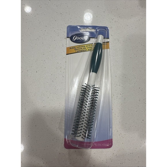 VTG NOS Goody 2002 Round Curl Styler Volumizing Hair Brush #67563 White/green - Picture 1 of 5